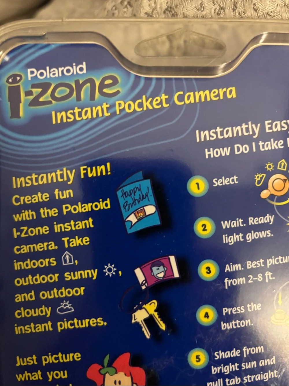Vintage Polaroid i-Zone Instant Pocket Camera Sealed Early Blister Pack 1999